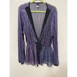 Forever 21 Metallic Stripe Blouse